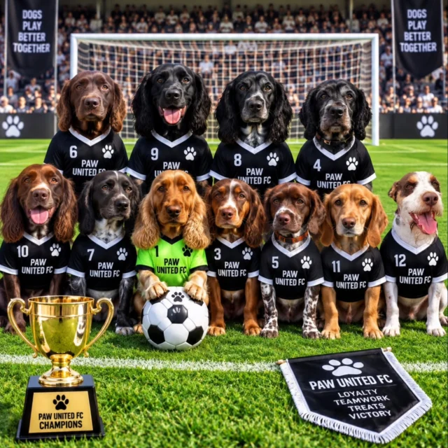 My Spaniel Football Team today ⚽️